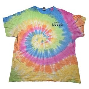 Tie Dye Lulu's Myrtle Beach T Shirt XL Lucy Buffett Beach Graphic Tee Y2K Surf